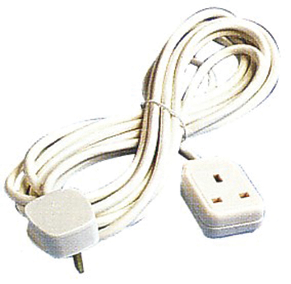 Extension Leads 1 Gang 5m 13amp Trailing Socket White