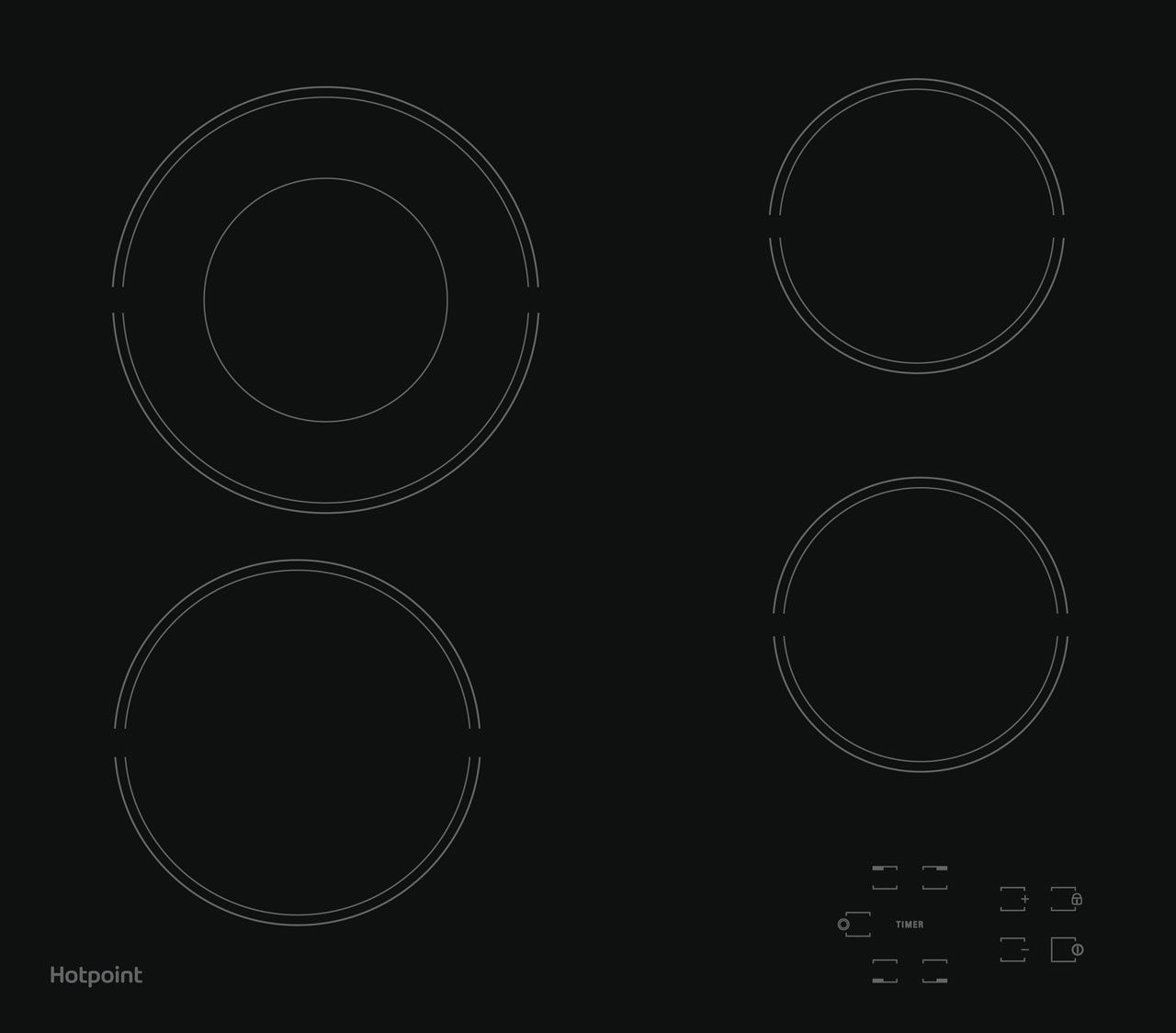 Electric Ceramic 60cm Built-In Hob