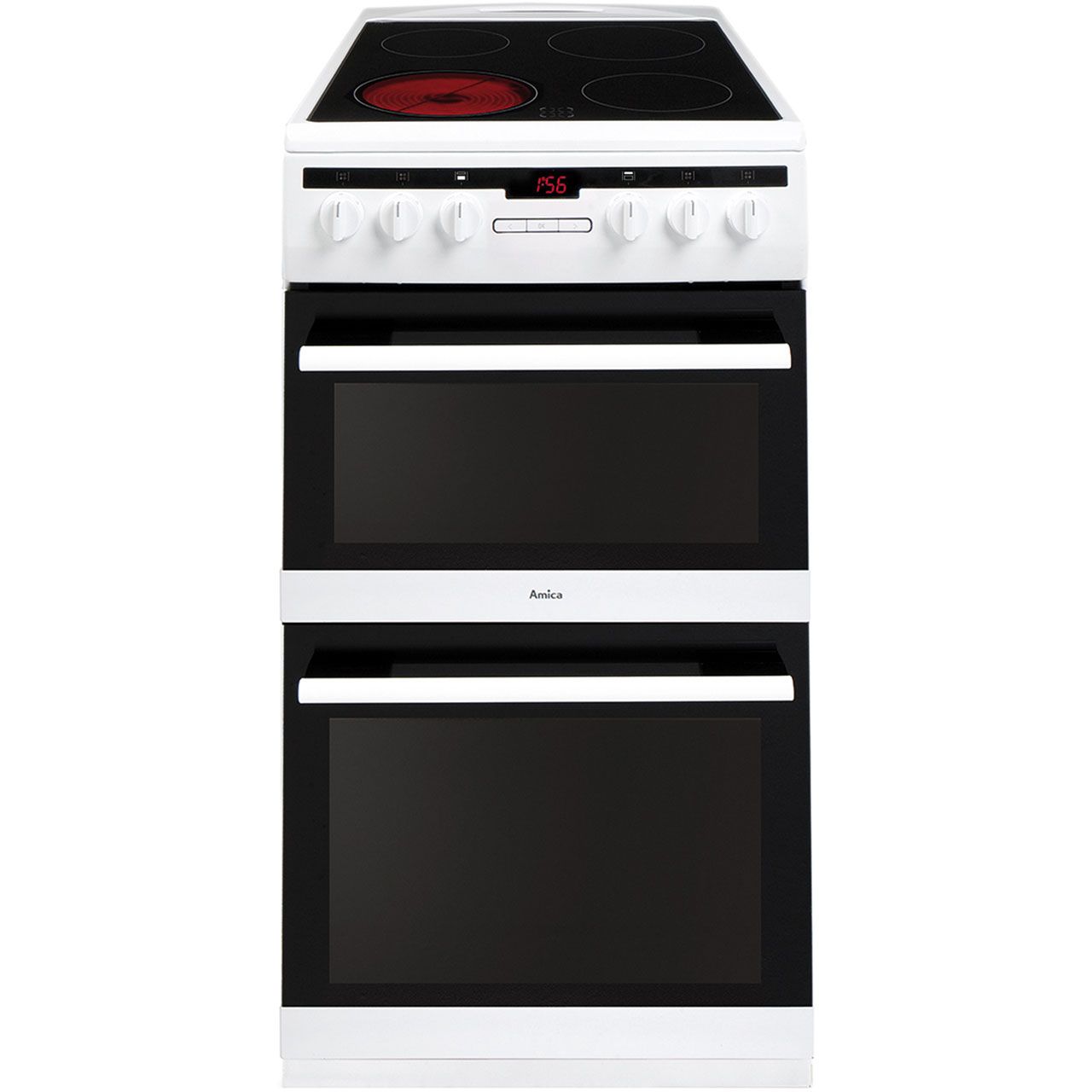 50cm Electric Double Oven With Ceramic Glass Hob Cooker - 50cm