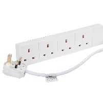 Extension Leads 4 Gang 0.5m 13amp Extension Lead