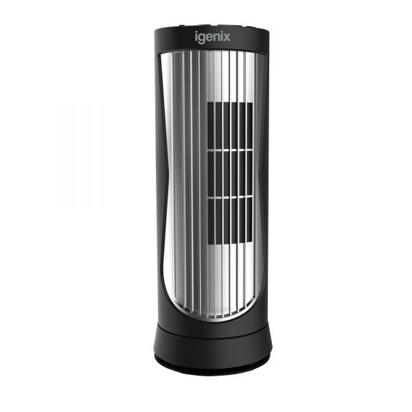 Cooling Fan 12 Inch Mini Tower Fan With 8h Timer Black/silver