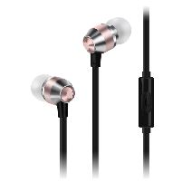 Earphone Smart Buds Metal Earphones Wit Remote Mic Rosegold