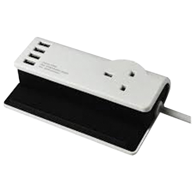 Extension Leads (dno) 1.4m Desktop Charging Station 1 Socket 4 Usb