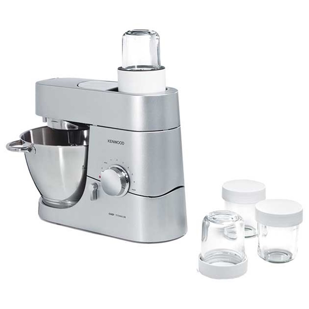Cookware Glass Mini Chopper/mill Attachment With 3 Jars